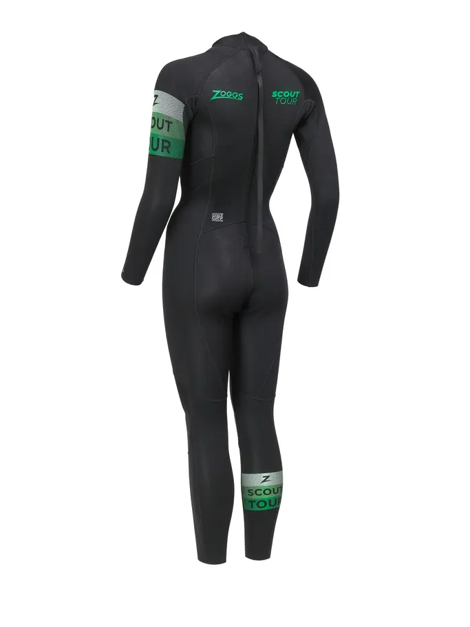 , Ansicht Großes Bild der Vorderseite Product detail - Womens Scout Tour FS Open Water Wetsuit black/green