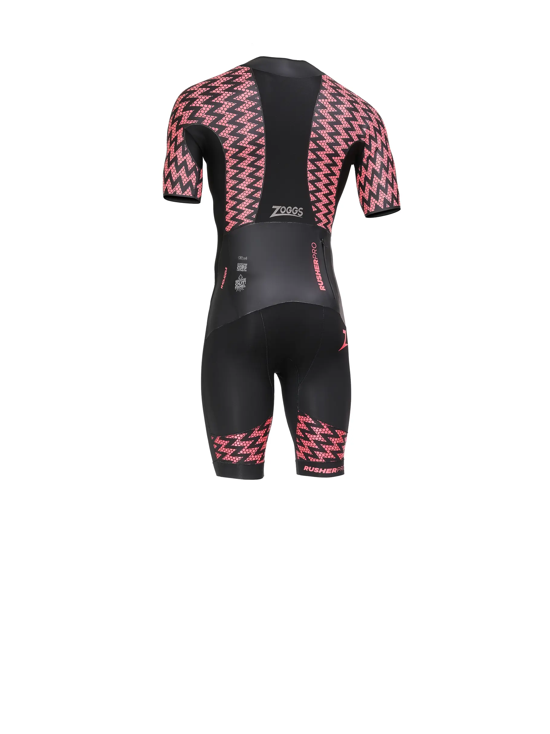 , voir image en taille réelle de la vue frontale de Product detail - Rusher Pro FS Swimrun Wetsuit black/red