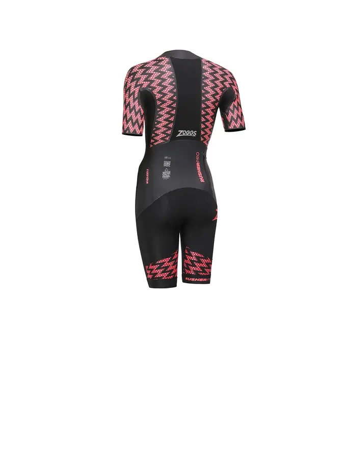 , visualizzare l'immagine full size della vista frontale di Product detail - Rusher Pro FS Swimrun Wetsuit black/red