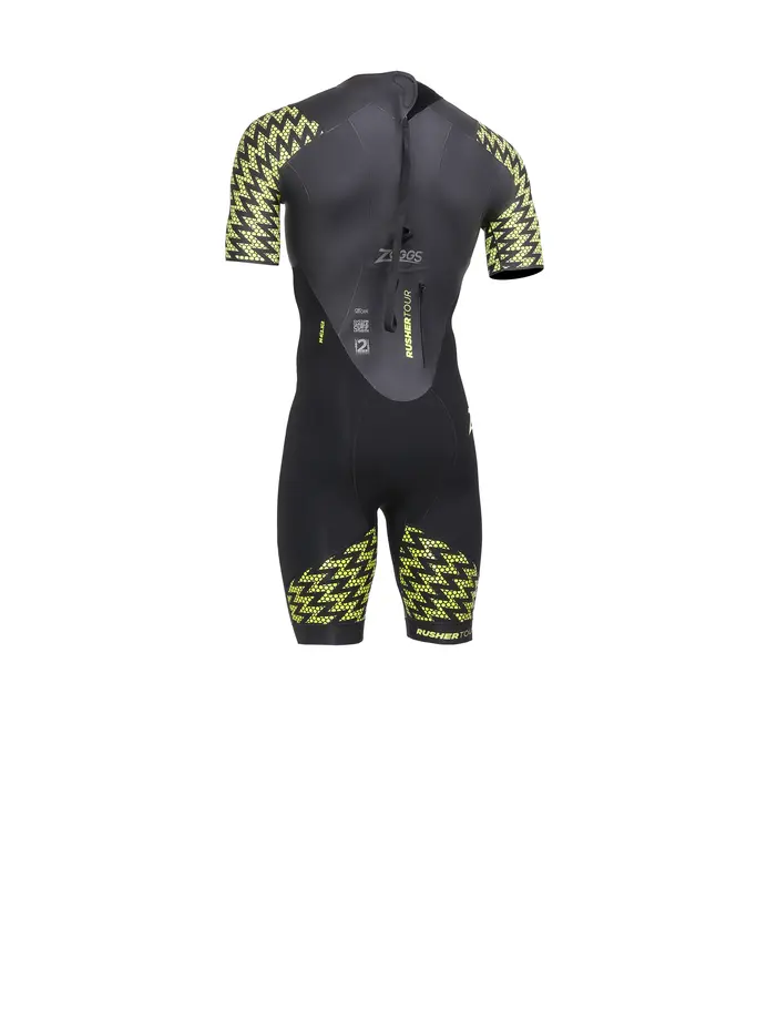 , voir image en taille réelle de la vue frontale de Product detail - Rusher Tour FS Swimrun Wetsuit black/yellow