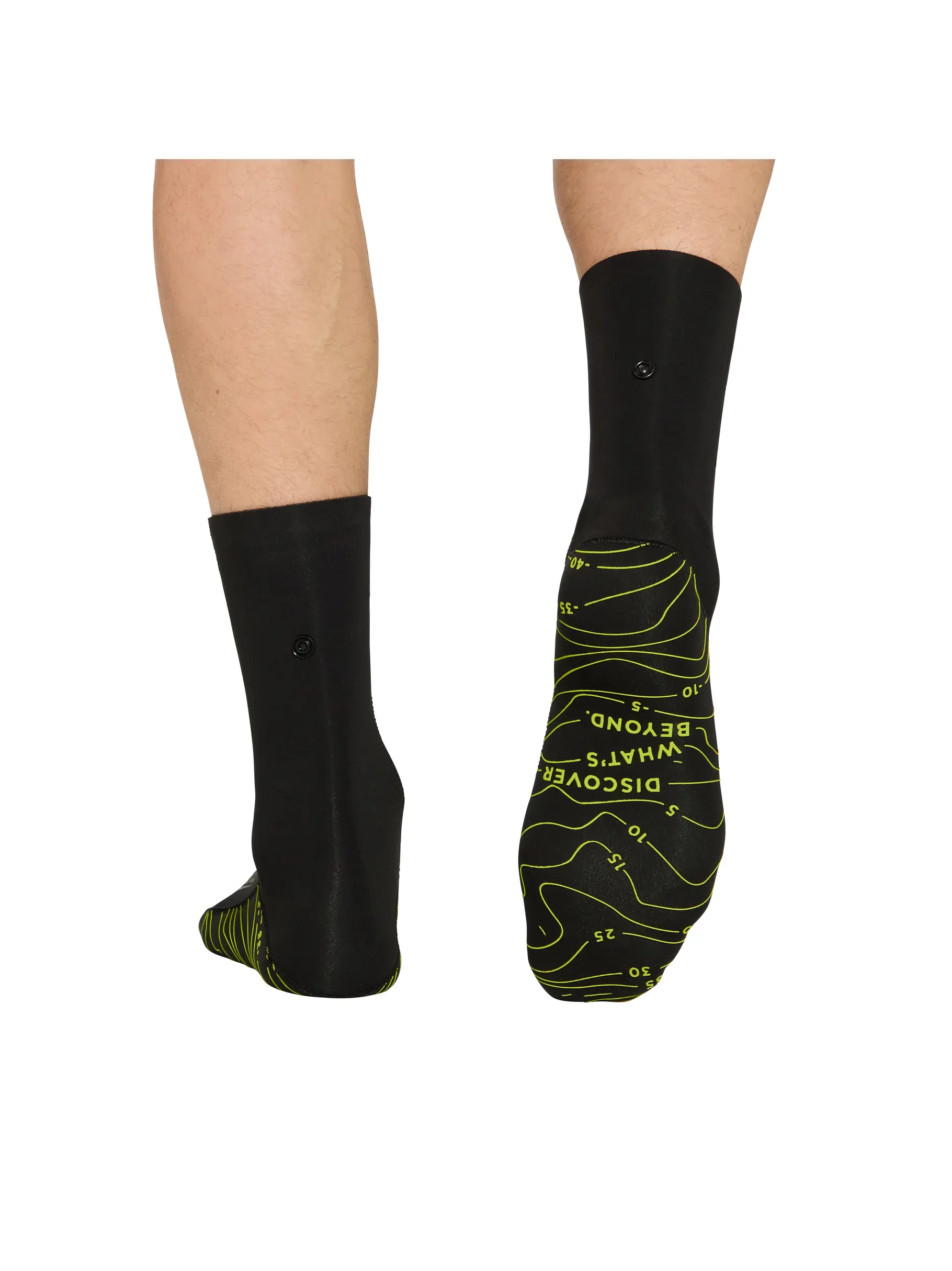 New, Ansicht Großes Bild der Vorderseite Product detail - Zoggs 2mm Neoprene Swimming Socks black/yellow