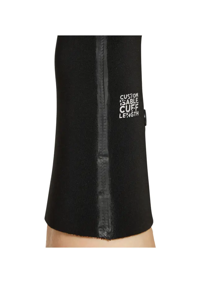 New, view full size image of Front view of Product detail - Neoprene Swimming Gloves - 3mm black/yellow