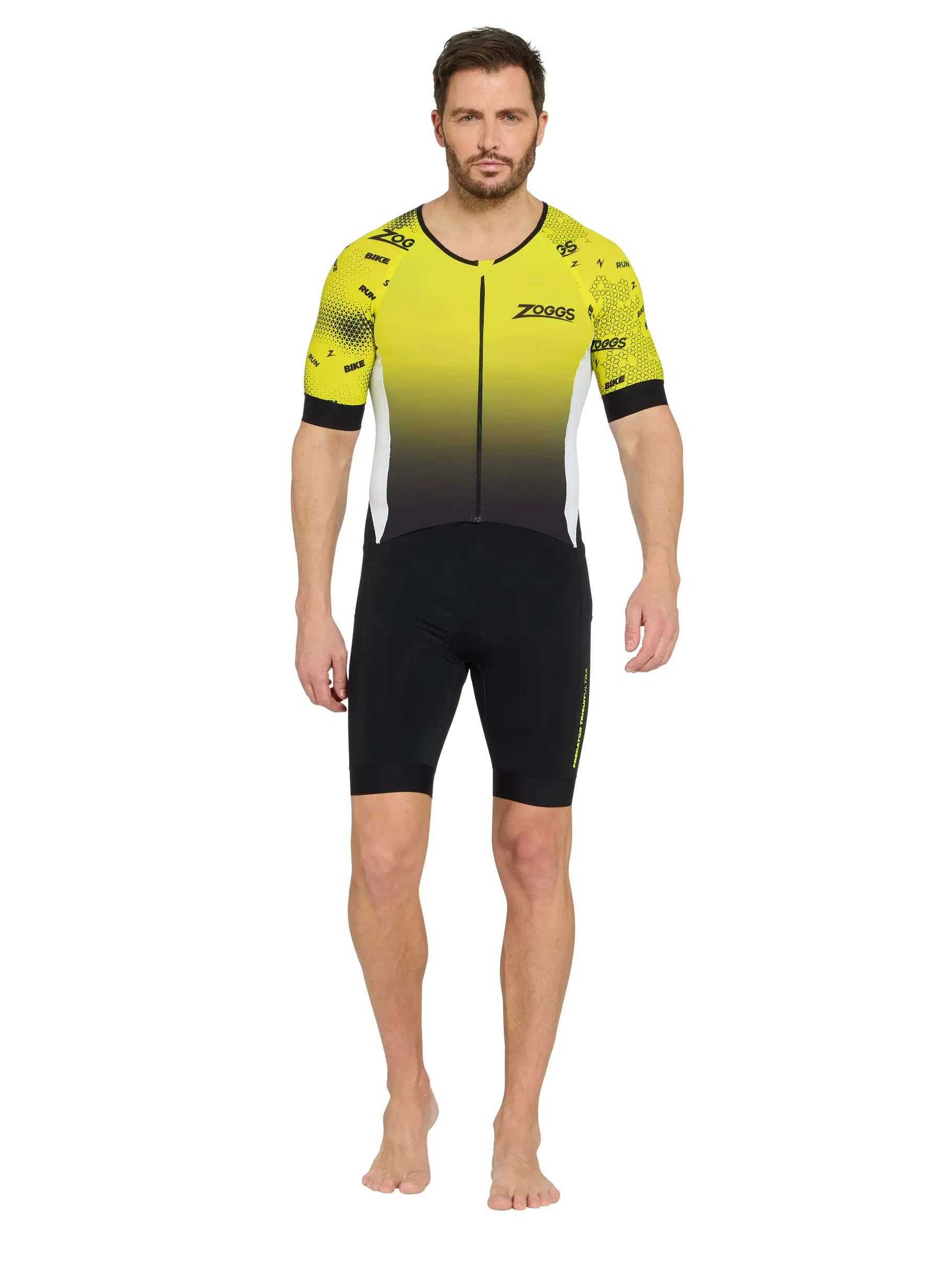 New, Ansicht Großes Bild der Vorderseite Product detail - PREDATOR Trisuit Ultra Man black/yellow