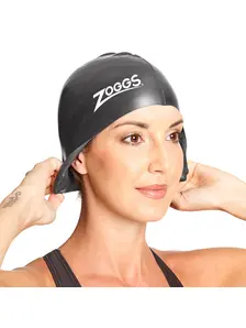 Display front view 3 of Product detail - Silicone Swimming Cap black