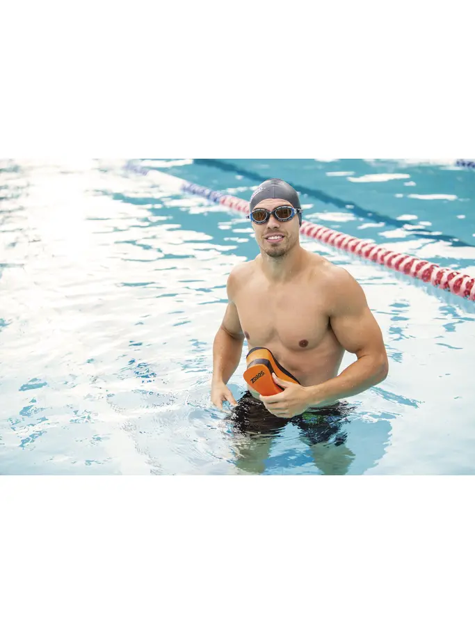 , view full size image of Front view of Product detail - Swimming Pullbuoy black/orange