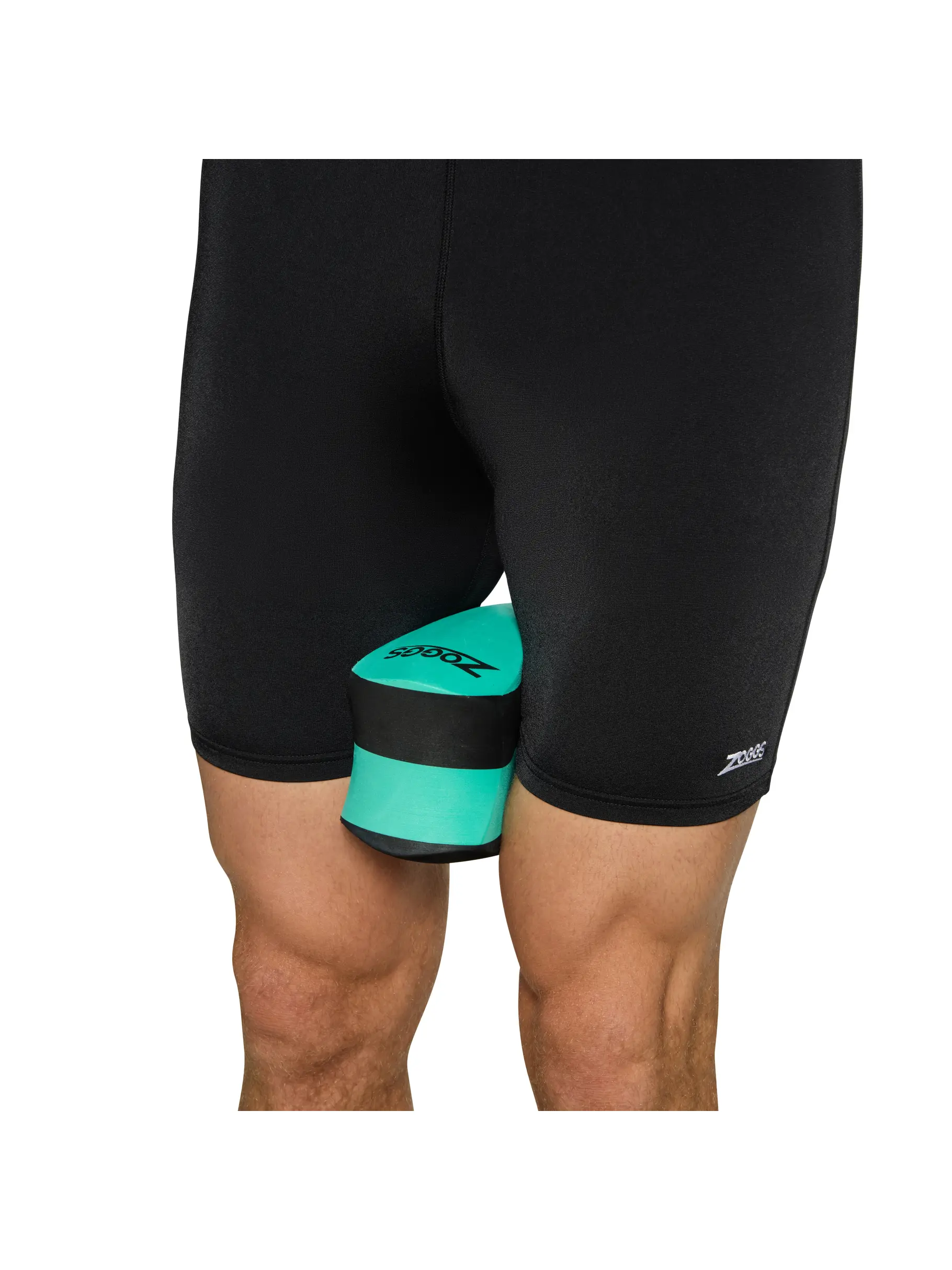 , view full size image of Front view of Product detail - Swimming Pullbuoy black/turquoise