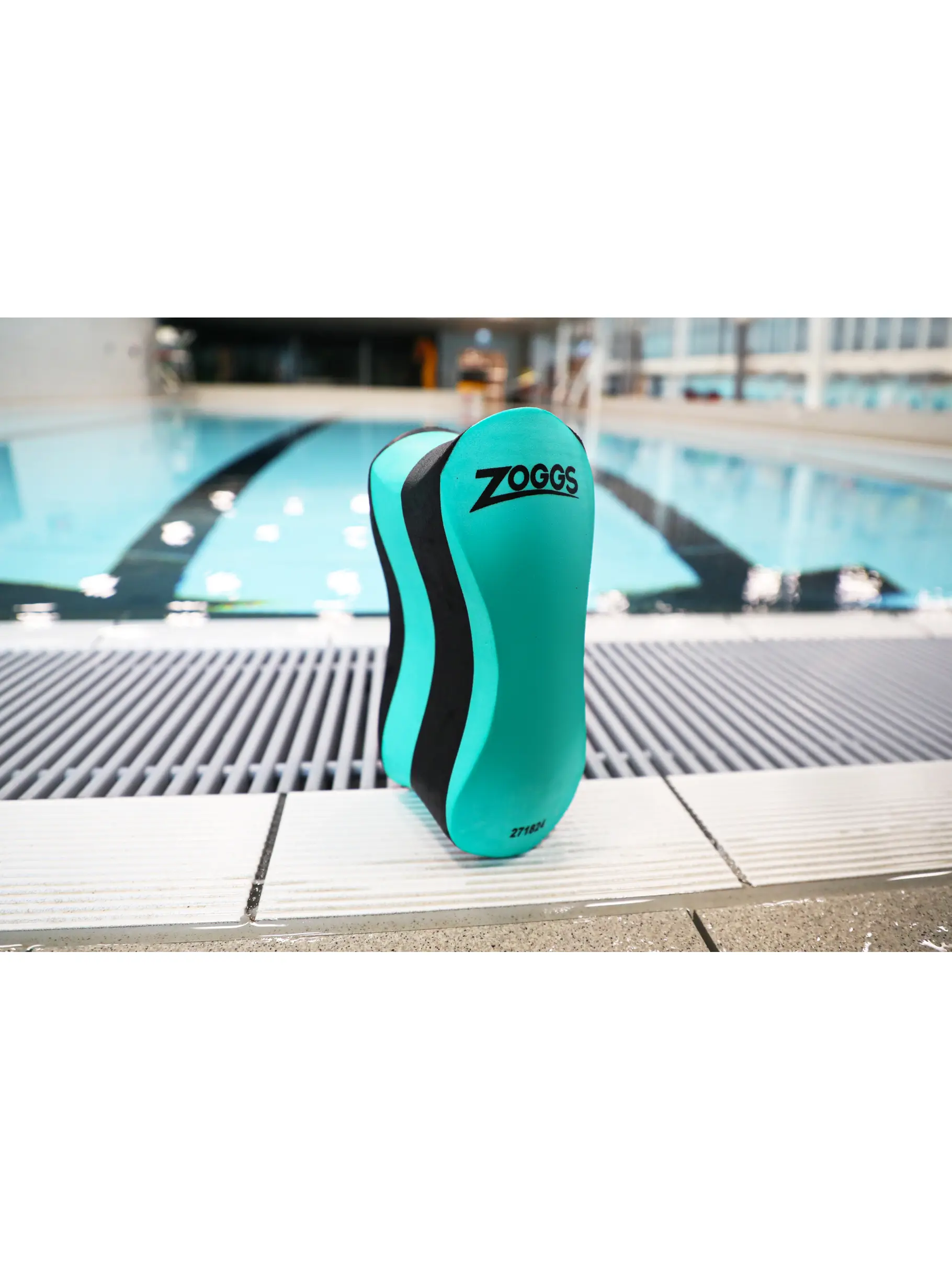 , view full size image of Front view of Product detail - Swimming Pullbuoy black/turquoise