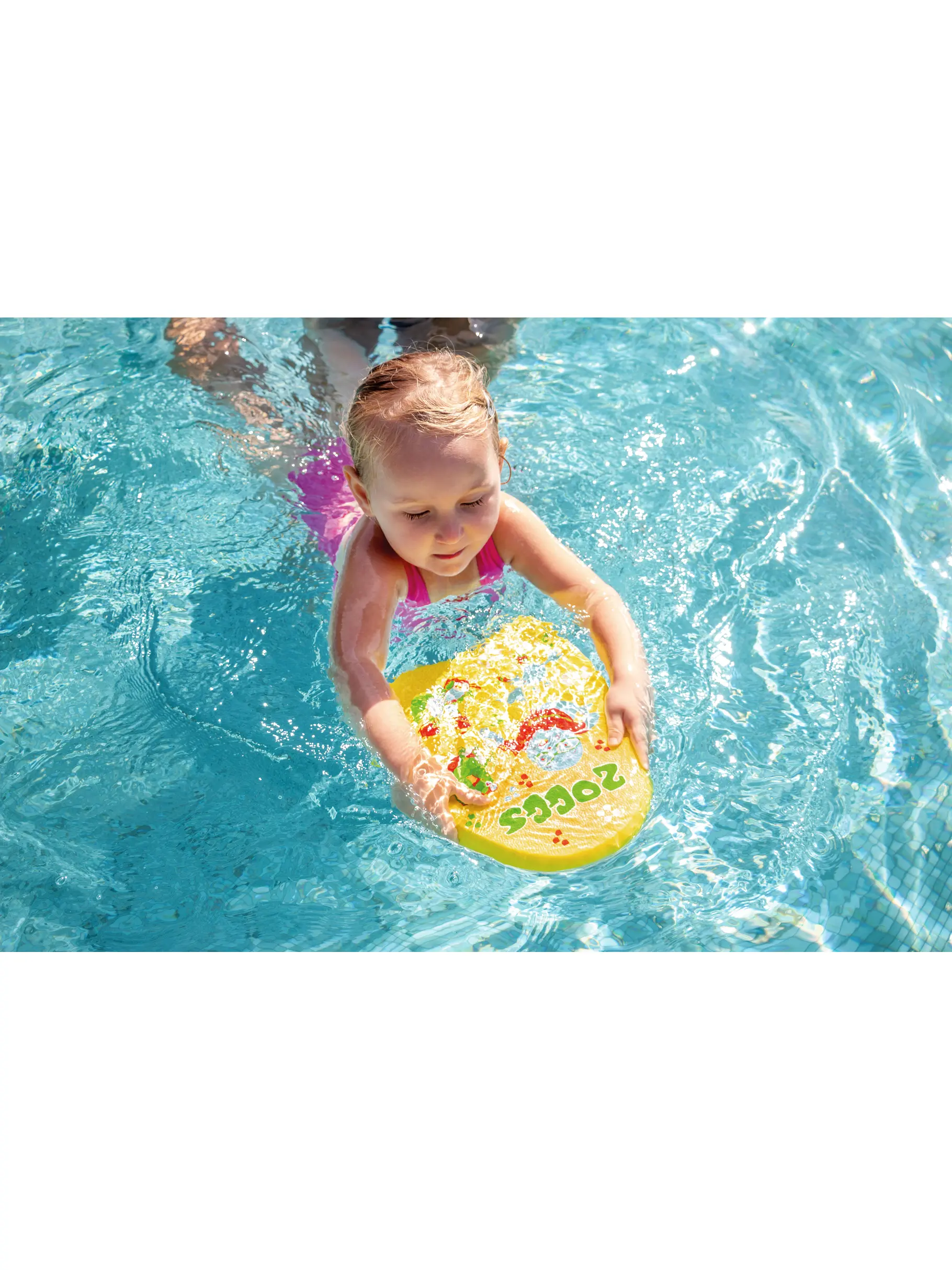 Out of Stock,Sale, Ansicht Großes Bild der Vorderseite Product detail - Zoggy Mini Swimming Kickboard yellow