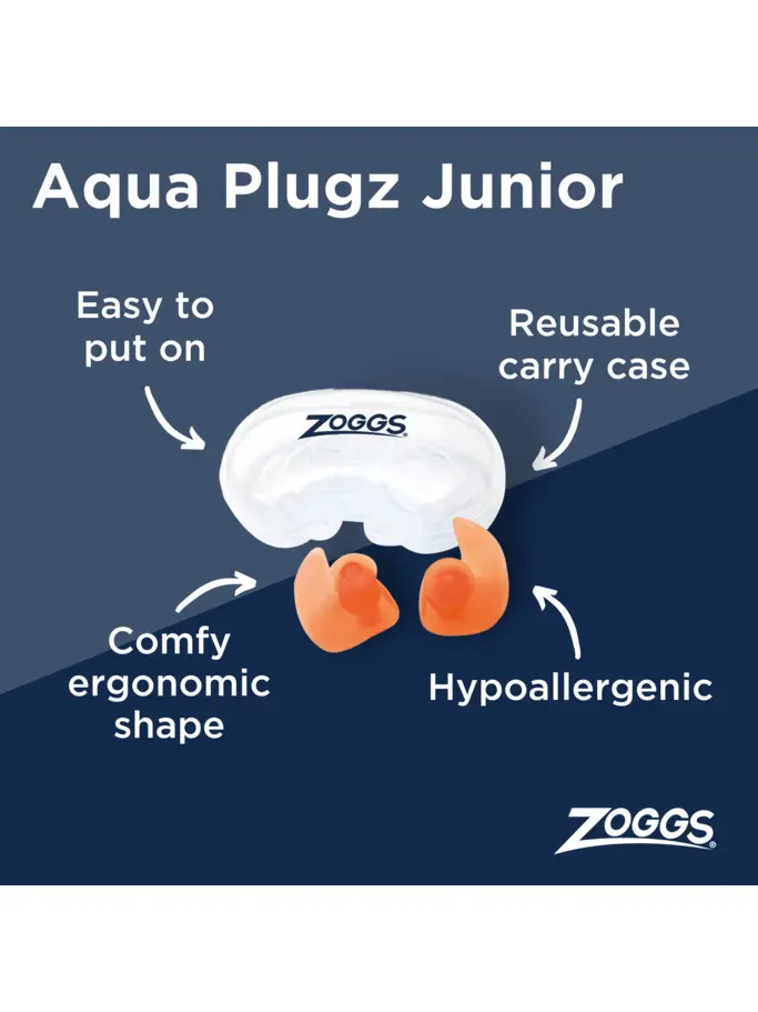 , view full size image of Front view of Product detail - Aqua Plugz Junior Ear Plugs orange