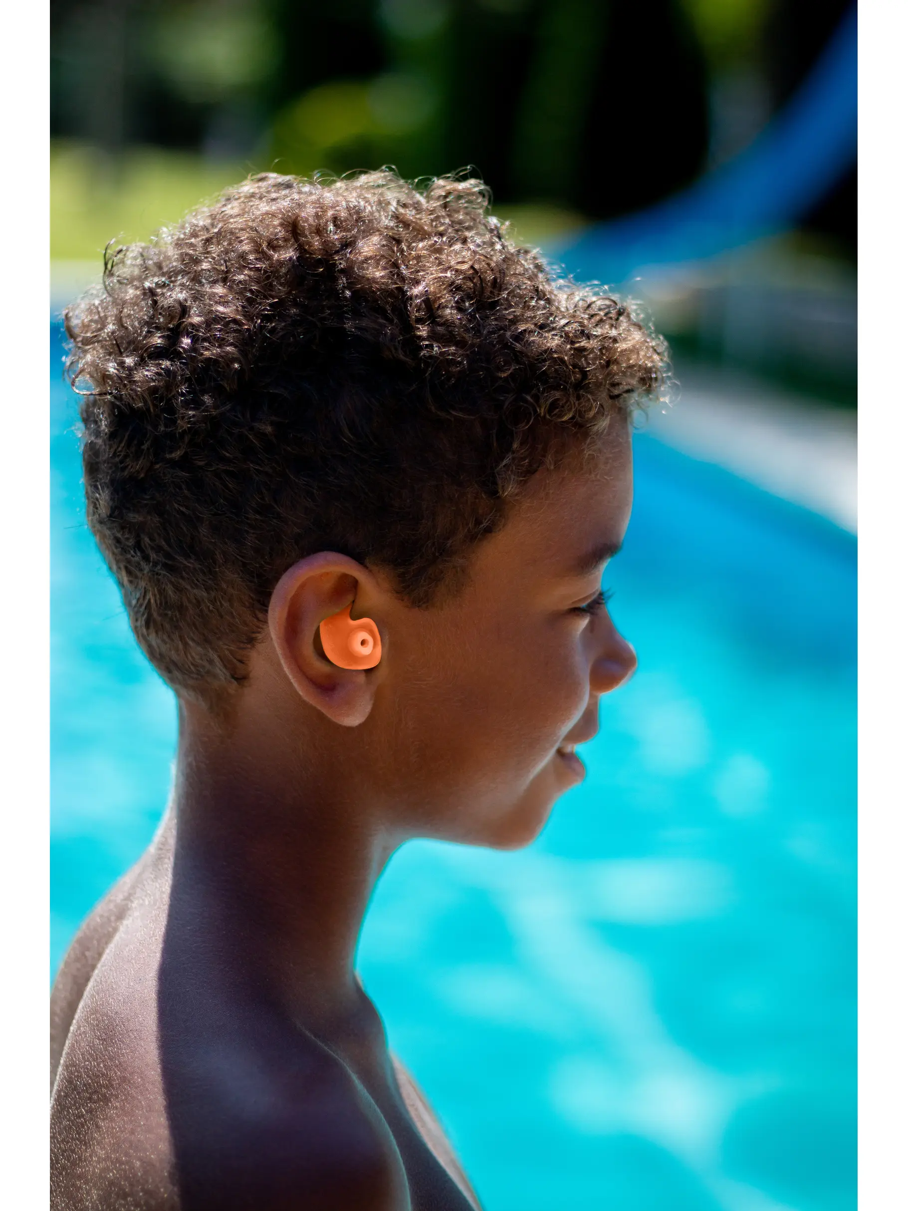 , view full size image of Front view of Product detail - Aqua Plugz Junior Ear Plugs orange