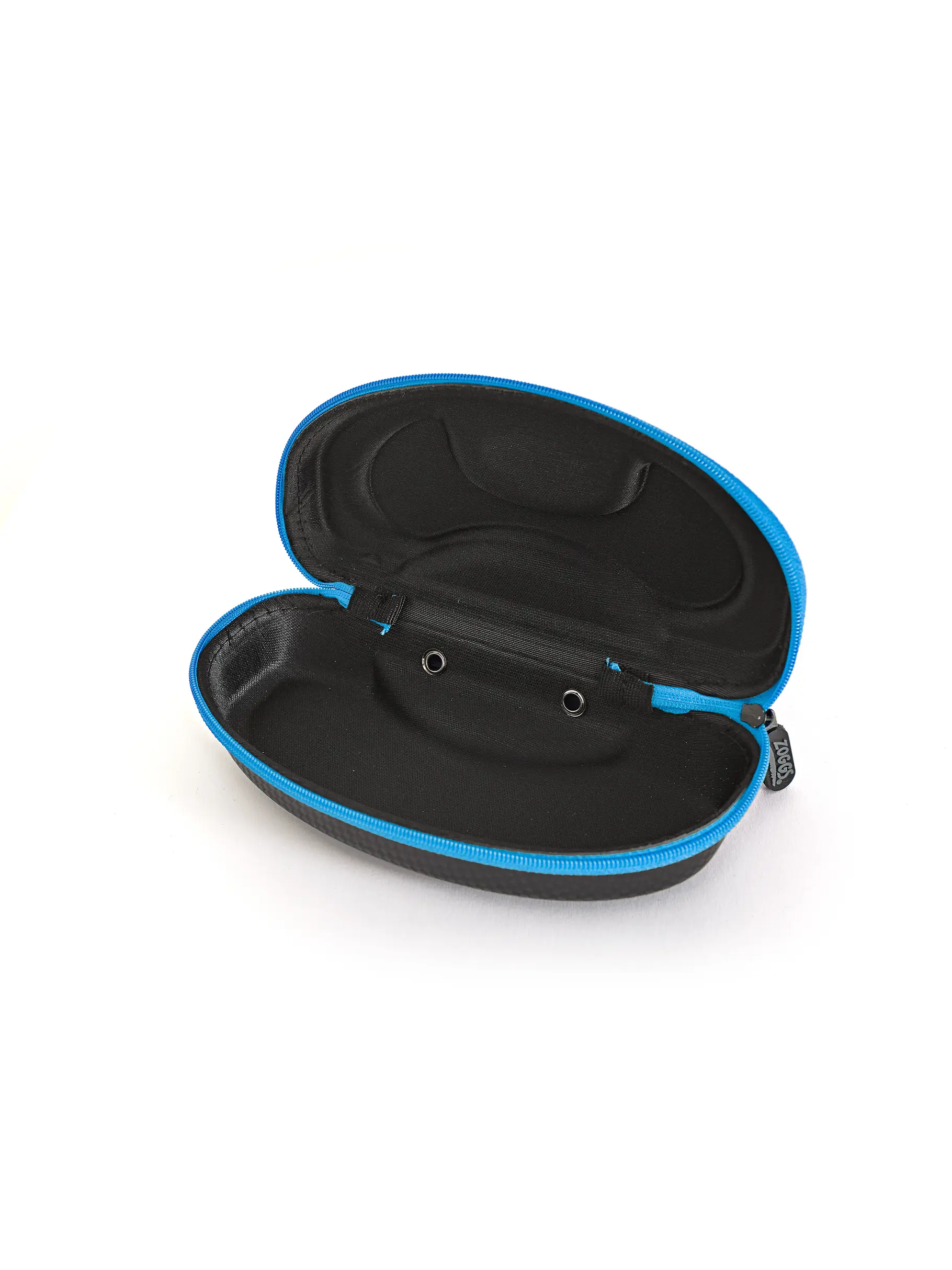 New, view full size image of Front view of Product detail - Elite Swimming Goggle Case black/blue