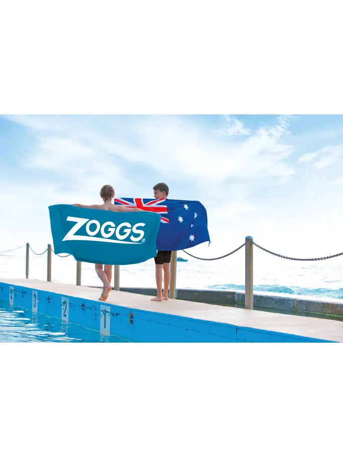 New, view full size image of Front view of Product detail - Zoggs Unisex Adult Swimming Pool Towel blue