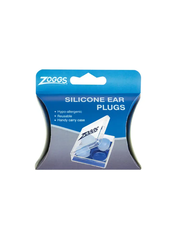 New, view full size image of Front view of Product detail - Silicone Swimming Ear Plugs clear