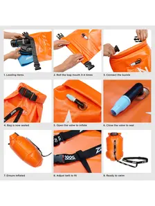 Display front view 2 of Product detail - Open Water Hi-Viz Swim Safety Buoy orange