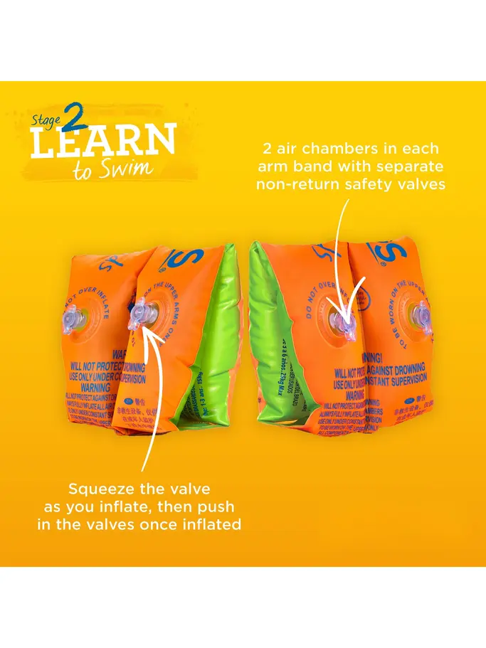 , visualizzare l'immagine full size della vista frontale di Product detail - Inflatable Swimming Float Bands orange