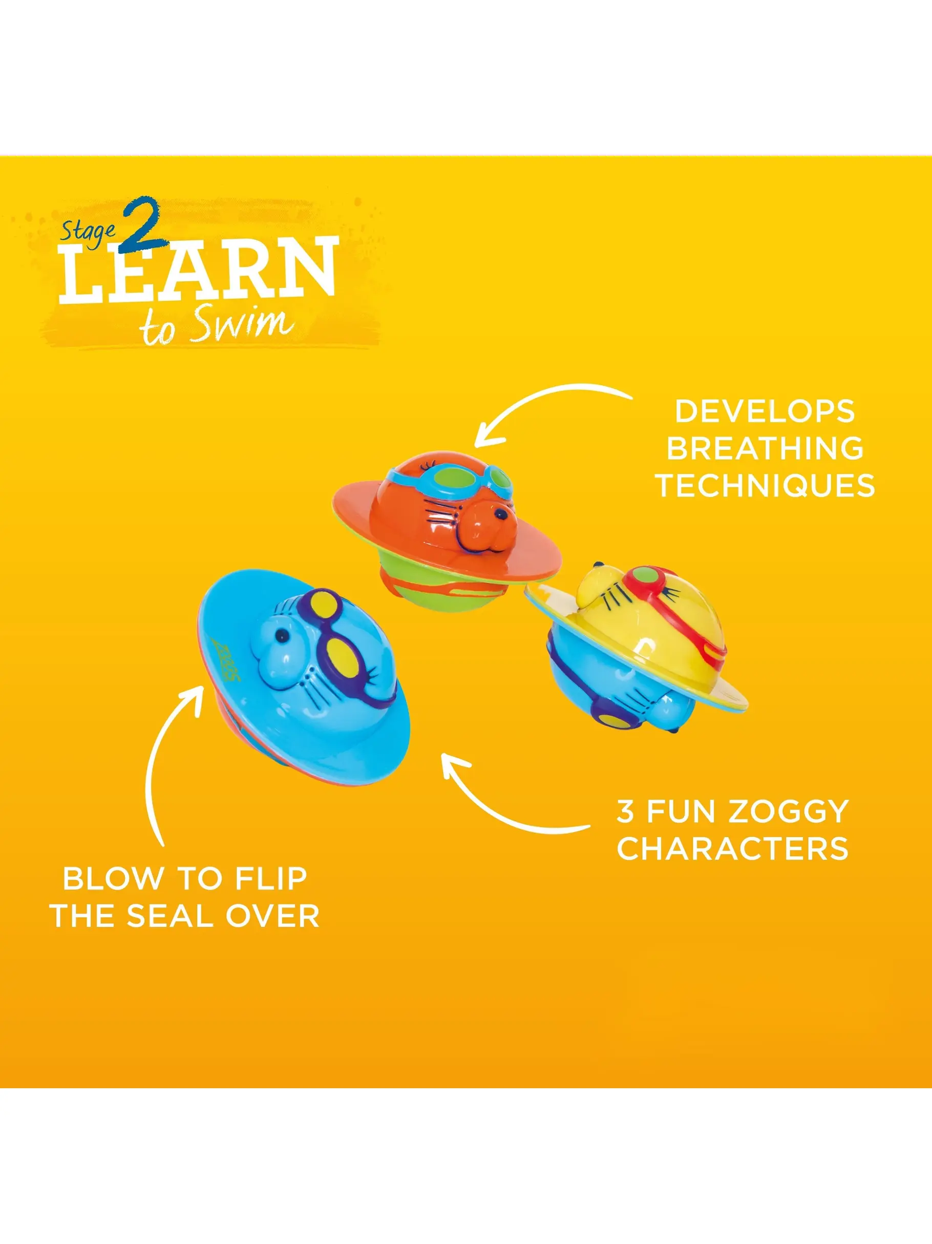 , view full size image of Front view of Product detail - Pool Water Toy - Seal Flips