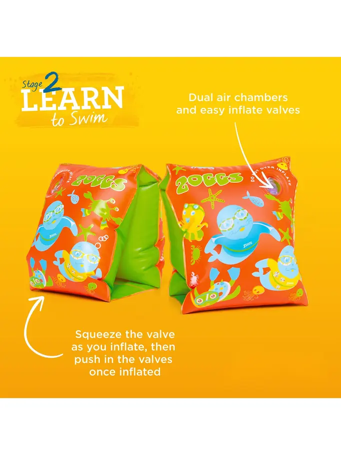 , voir image en taille réelle de la vue frontale de Product detail - Inflatable Zoggy Armbands - 1-6 Years