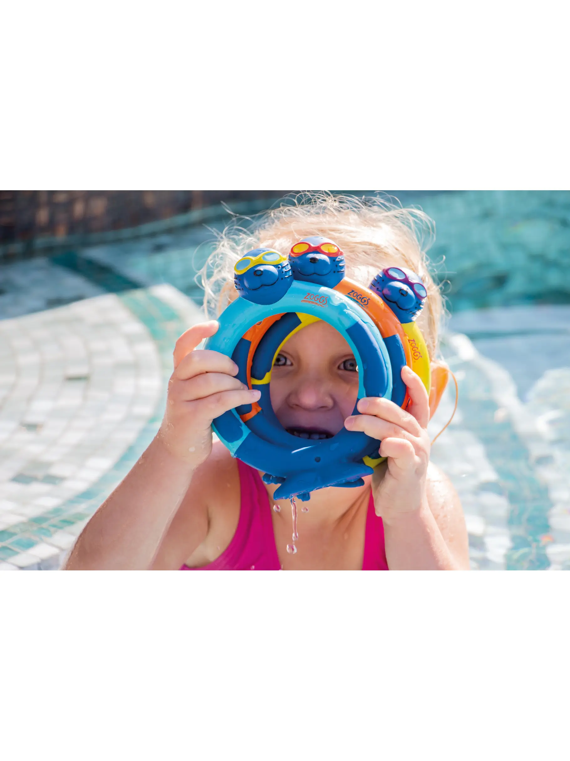 , view full size image of Front view of Product detail - Pool Toy - Zoggy Dive Rings AST