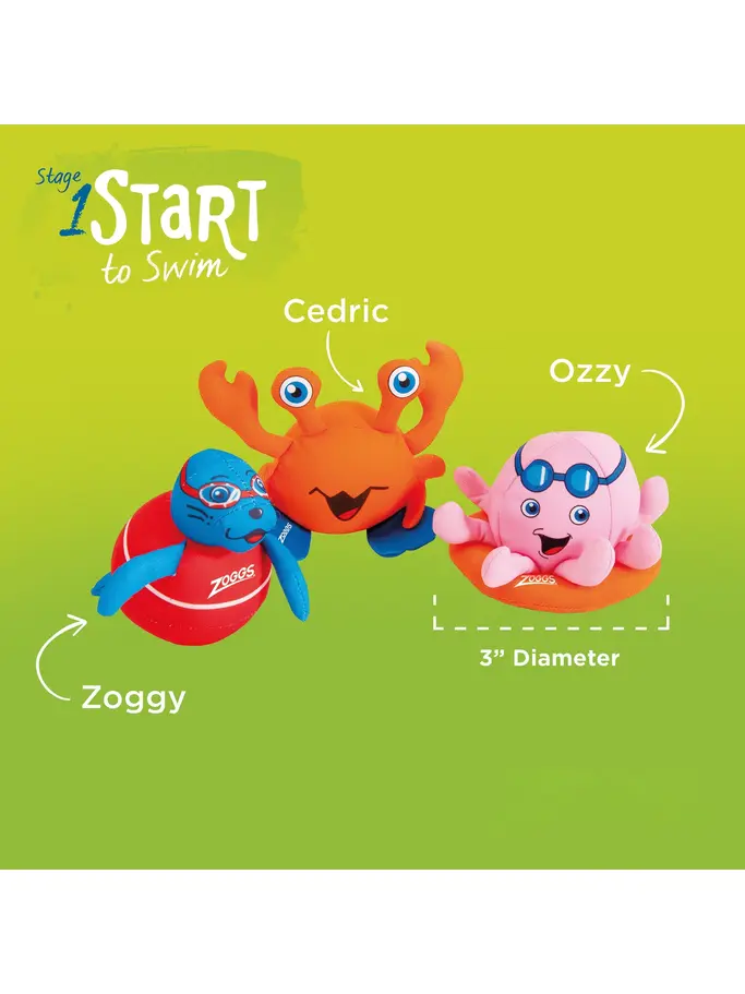 , view full size image of Front view of Product detail - Pool Toy - Zoggy Soakers AST