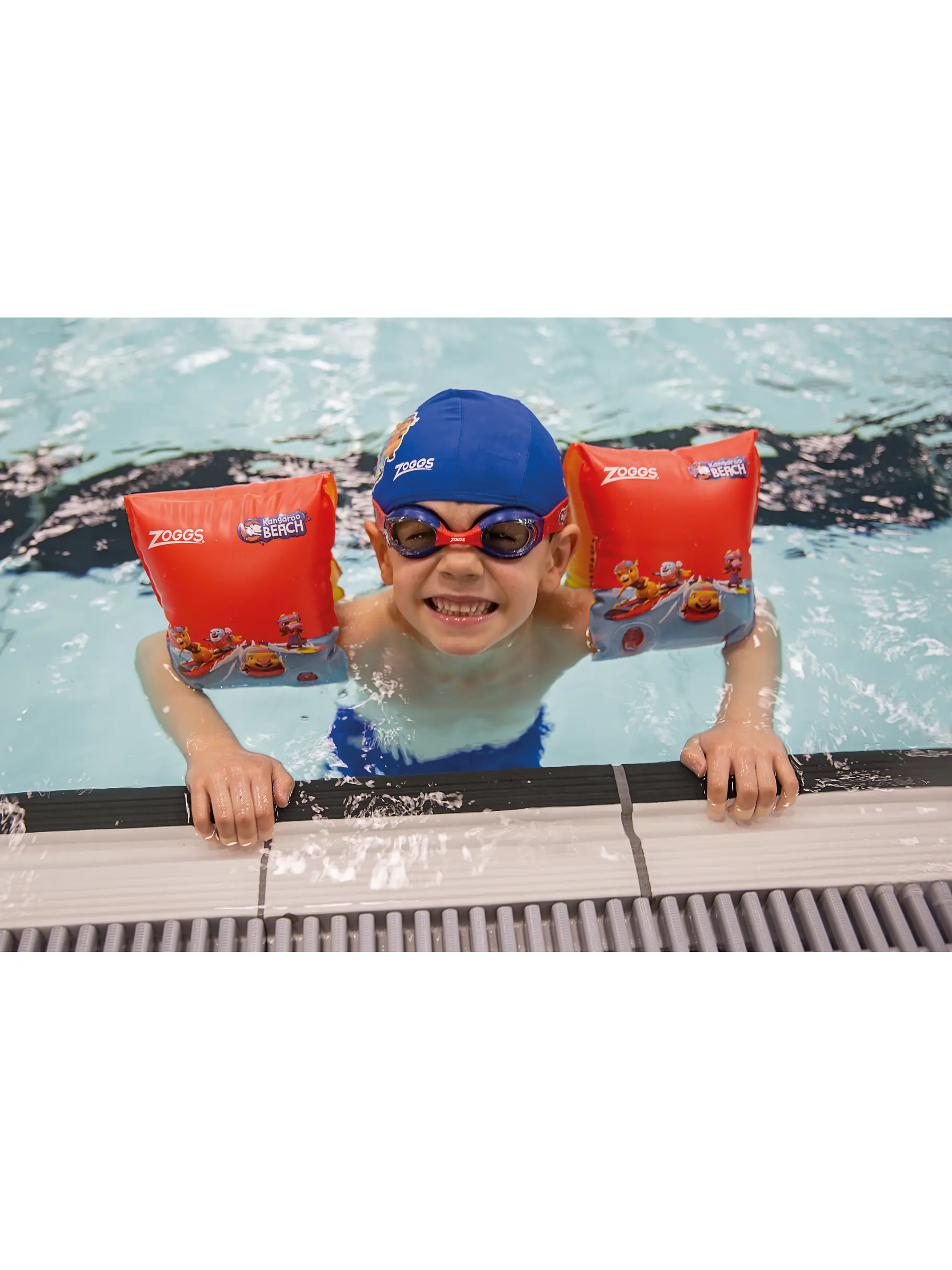 Out of Stock, view full size image of Front view of Product detail - Kangaroo Beach Arm Bands red