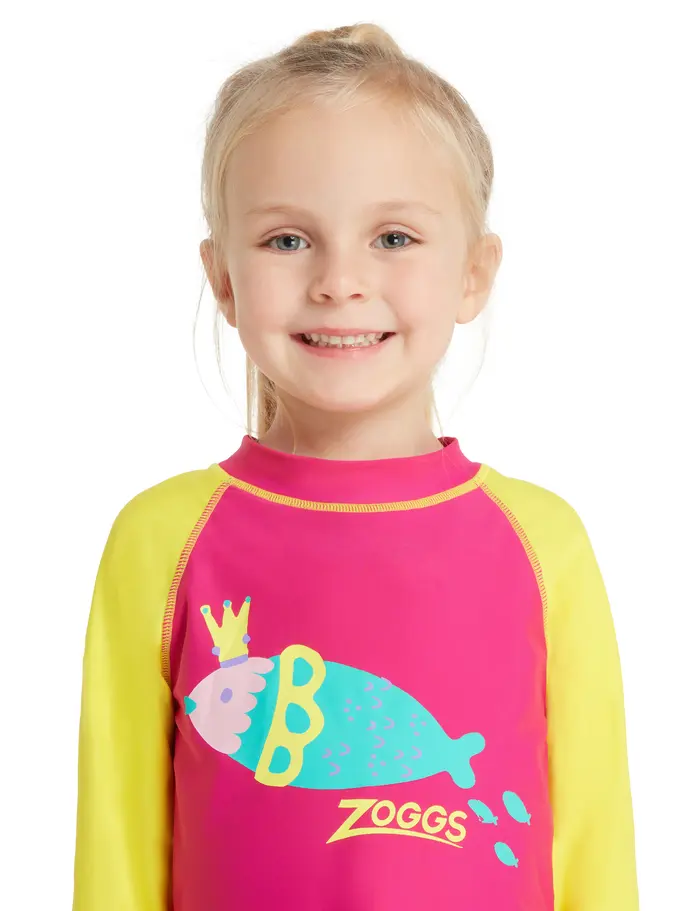 , view full size image of Front view of Product detail - Girls Sea Queen Long Sleeve Sun Top SEQE