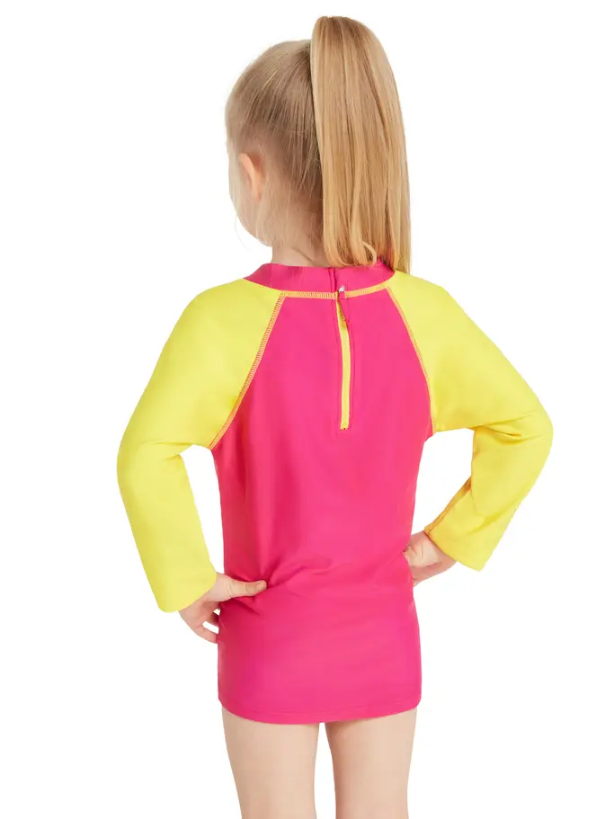 , view full size image of Front view of Product detail - Girls Sea Queen Long Sleeve Sun Top SEQE