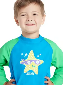 Display front view 4 of Product detail - Boys Super Star Long Sleeve Sun Top SPST