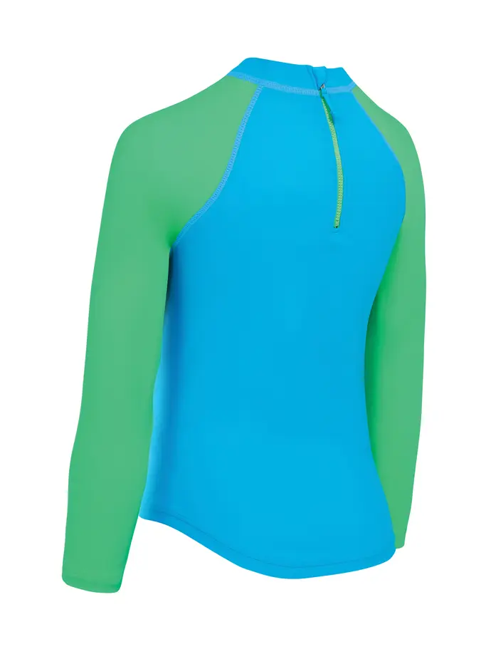 , view full size image of Front view of Product detail - Boys Super Star Long Sleeve Sun Top SPST