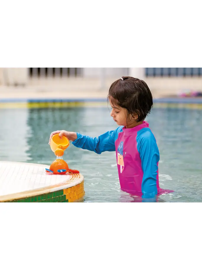, view full size image of Front view of Product detail - Pool Toy - Watering Can blue