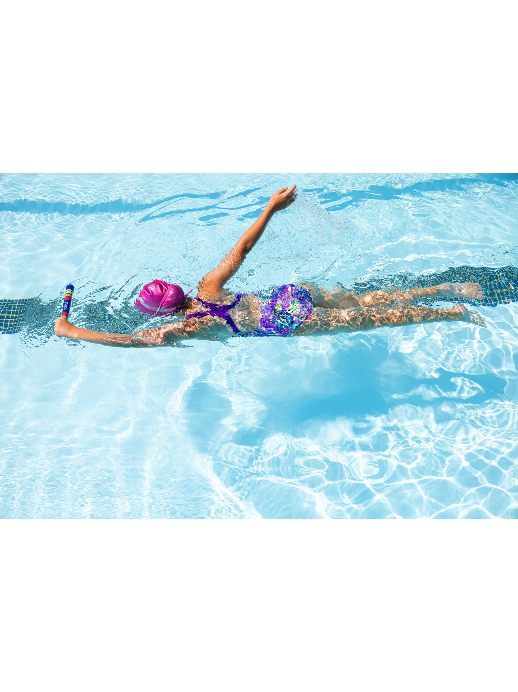 New, view full size image of Front view of Product detail - Swim Stroke Training-Stick blue
