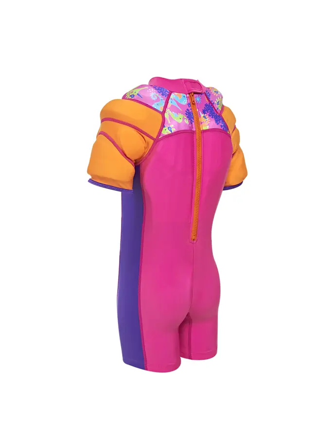 Sale,Clearance, view full size image of Front view of Product detail - Sea Unicorn Water Wings Floatsuit pink