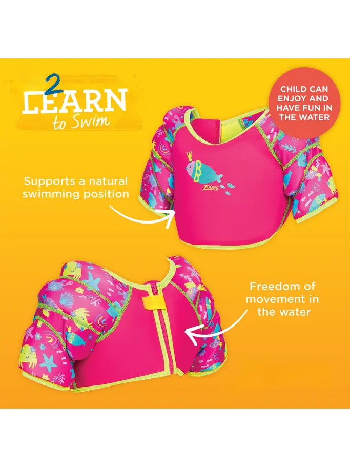 , view full size image of Front view of Product detail - Sea Unicorn Water Wings Vest