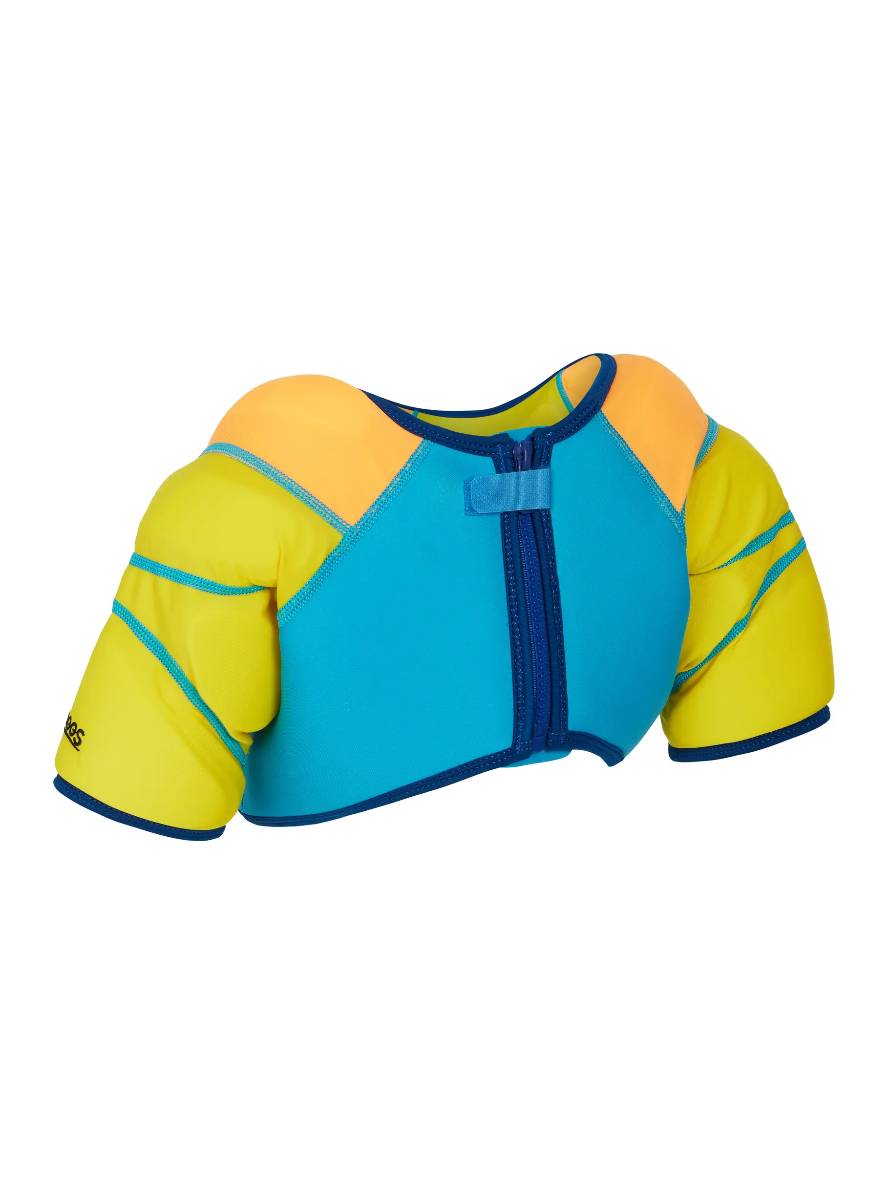 Sale, view full size image of Front view of Product detail - Blue Kangaroo Beach Water Wings Vest blue/yellow