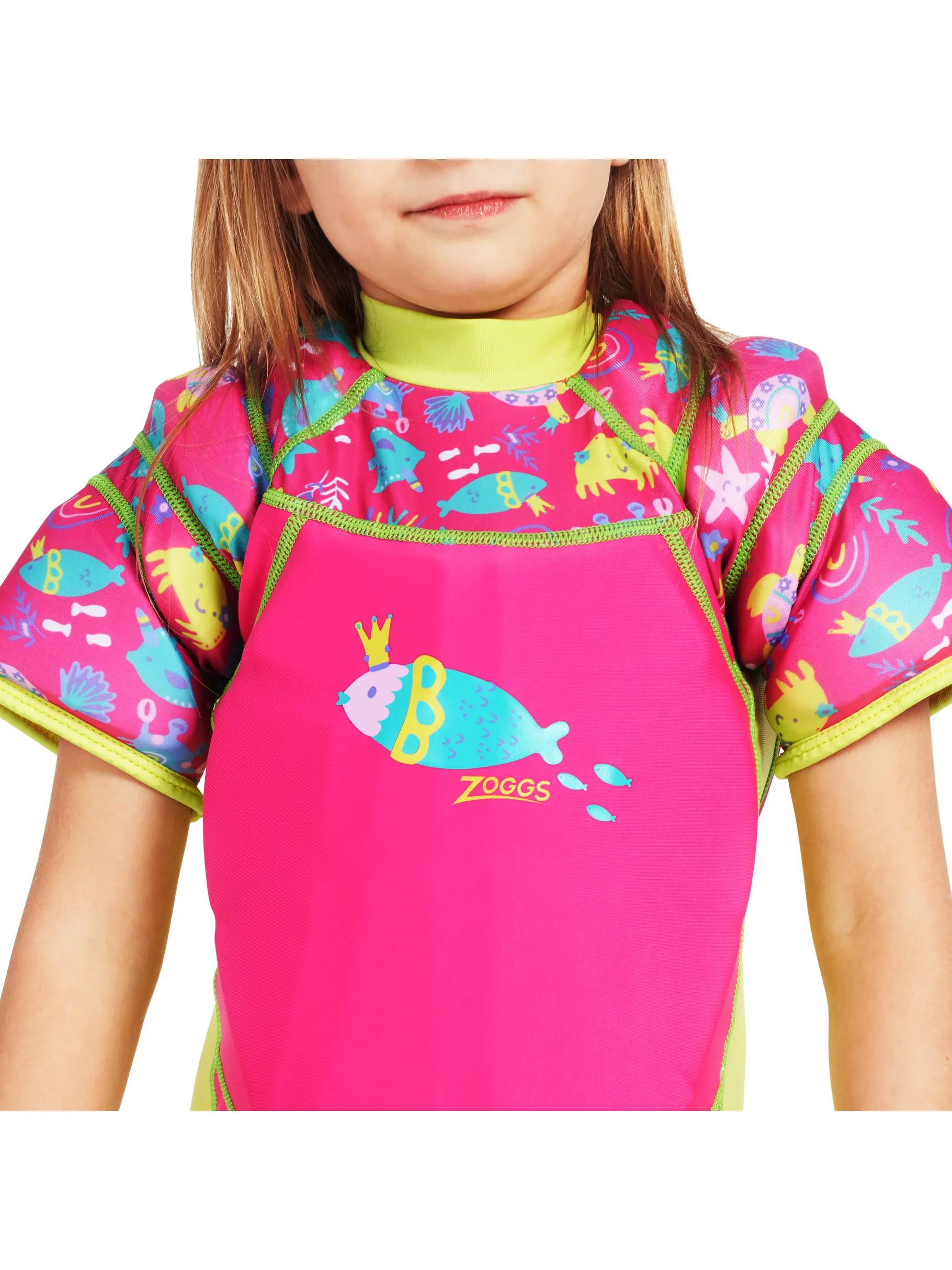 Sale, view full size image of Front view of Product detail - Sea Queen Water Wings Float Suit SQAU