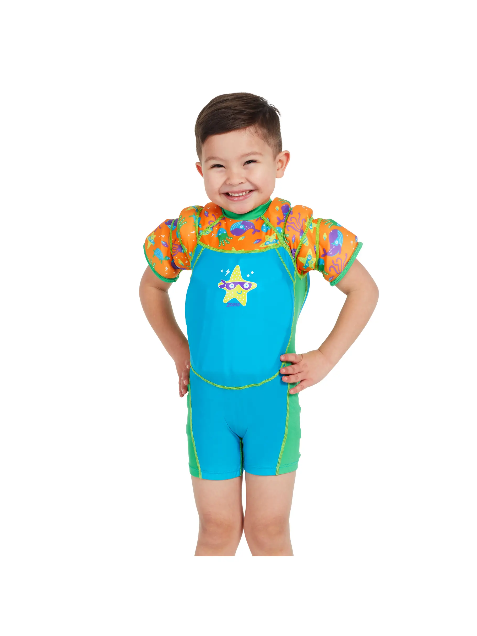 Sale, view full size image of Front view of Product detail - Super Star Water Wings Float Suit SSAU
