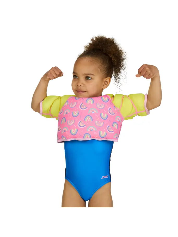 New, view full size image of Front view of Product detail - Rainbow Water Wings Vest RNEU