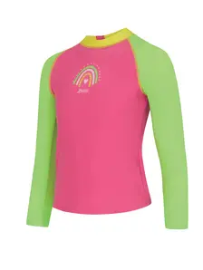 Display front view 3 of Product detail - Rainbow Magenta Long Sleeve Sun Top RNMG