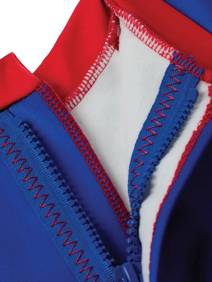 New, view full size image of Front view of Product detail - Nautical Fleece Lined Full Body Swimsuit NABL