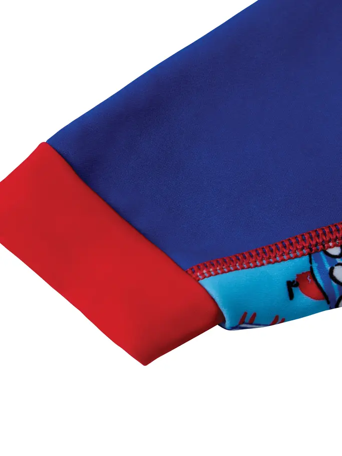 New, view full size image of Front view of Product detail - Nautical Fleece Lined Full Body Swimsuit NABL