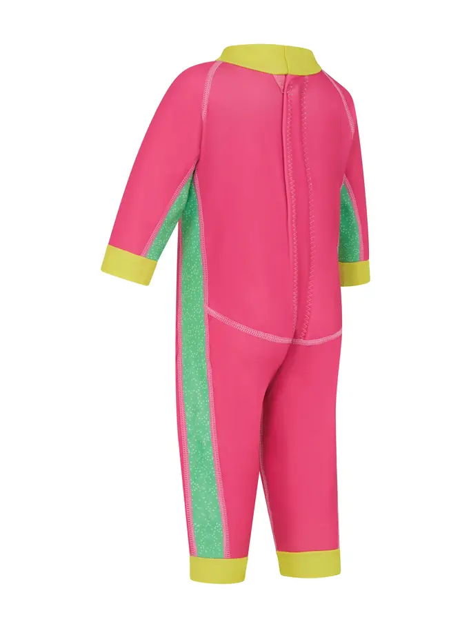 New, view full size image of Front view of Product detail - Rainbow Fleece Lined Full Body Swimsuit RNMG
