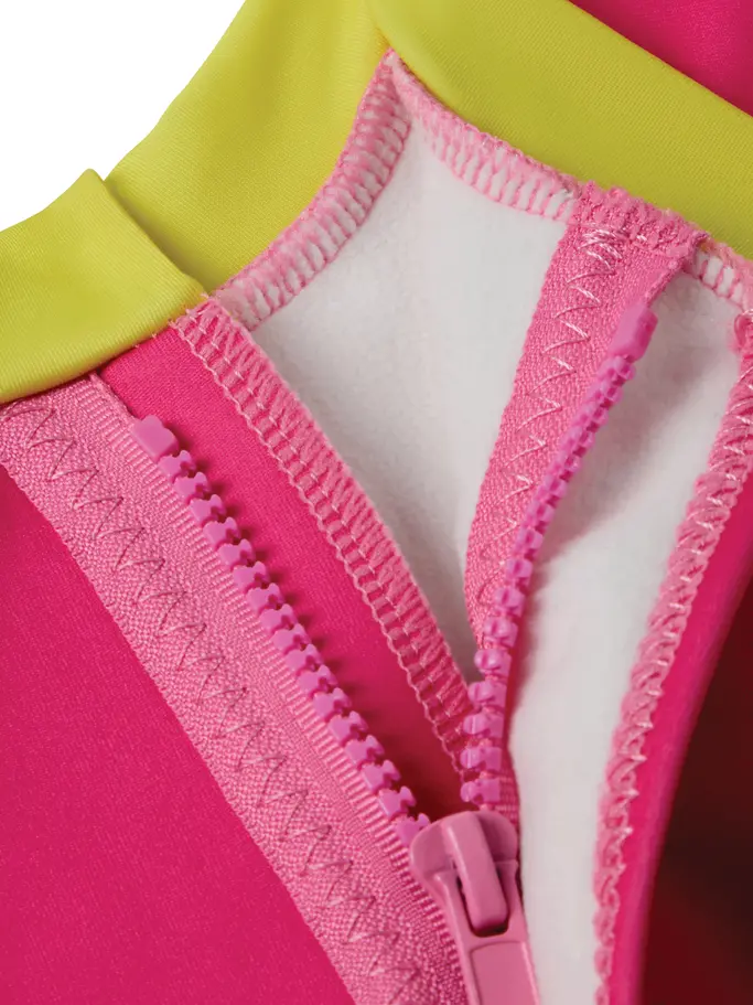 New, view full size image of Front view of Product detail - Rainbow Fleece Lined Full Body Swimsuit RNMG