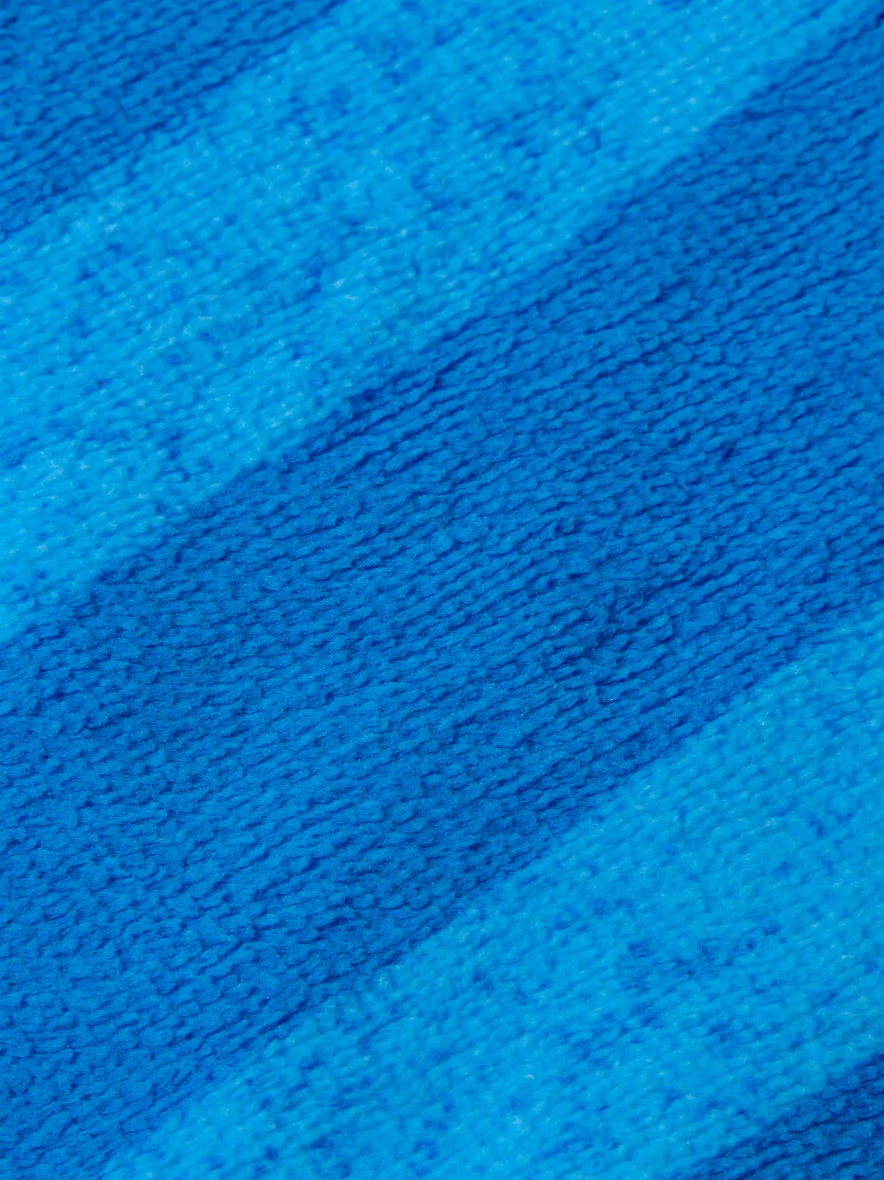 New, view full size image of Front view of Product detail - Nautical Blue Striped Poncho Hooded Towel NAST