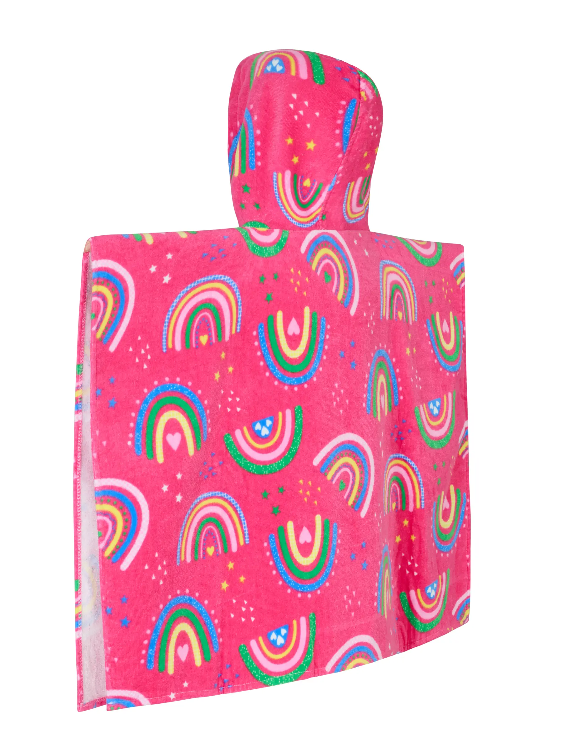 New, view full size image of Front view of Product detail - Rainbow Magento Poncho Hooded Towel RNMG