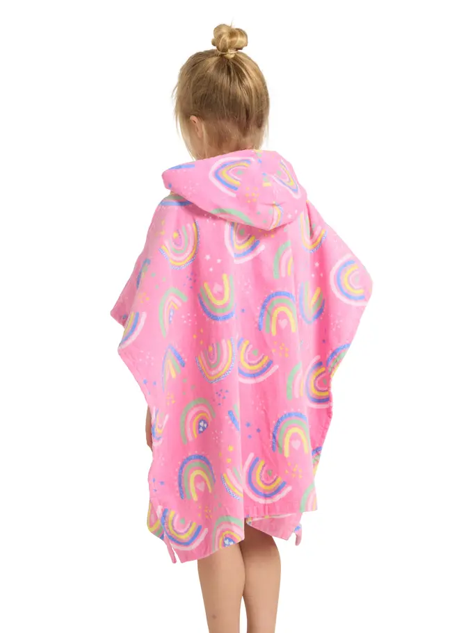 New, view full size image of Front view of Product detail - Rainbow Magento Poncho Hooded Towel RNMG
