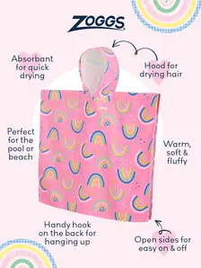 Display front view 6 of Product detail - Rainbow Magento Poncho Hooded Towel RNMG