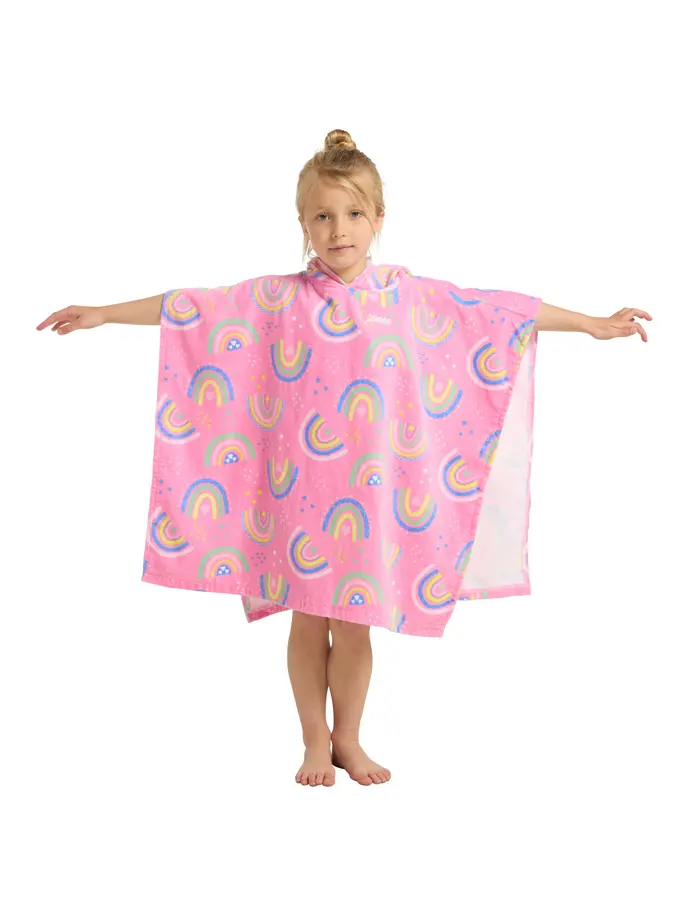 New, view full size image of Front view of Product detail - Rainbow Magento Poncho Hooded Towel RNMG