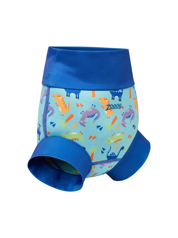 New, view full size image of Front view of Product detail - Dinos Blue Comfy Swimsure Nappy DILB