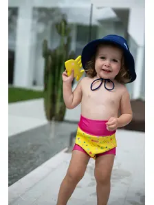 Display front view 4 of Product detail - Hearts Yellow Comfy Swimsure Nappy HTYL