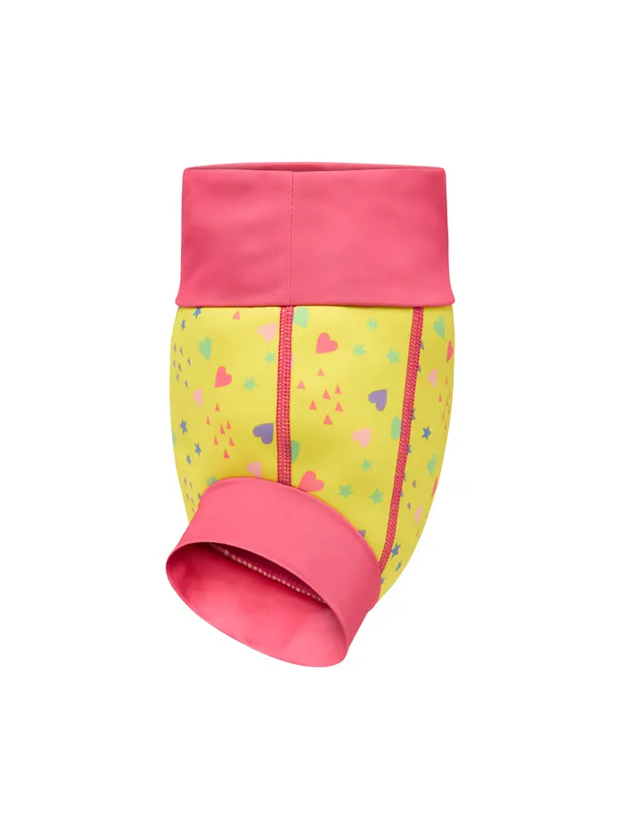 New, view full size image of Front view of Product detail - Hearts Yellow Comfy Swimsure Nappy HTYL