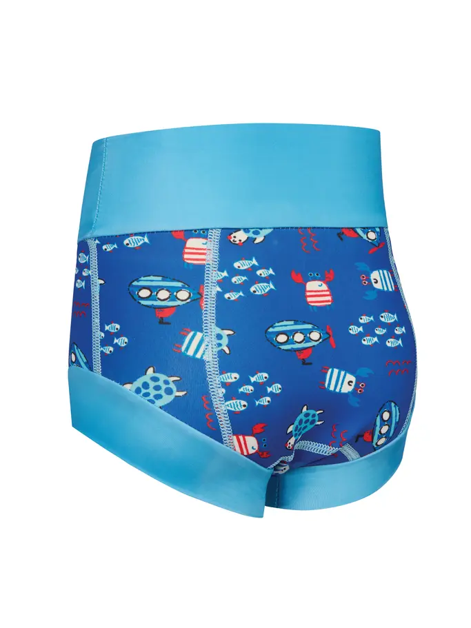 New, view full size image of Front view of Product detail - Nautical Blue Comfy Swimsure Nappy NABL
